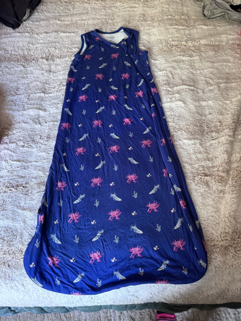 Kyte BABY 0.5 tog sleep sack in axolotl print